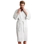 Men's Waffle Spa Bathrobe - Long, Lightweight, Absorbent